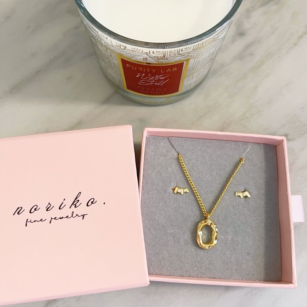 18K Yellow Gold Minimalist Necklace Gift Set